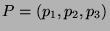 $ P=(p_1,p_2,p_3)$