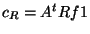 $\displaystyle c_R= A^tRf1
$