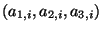 $ (a_{1,i},a_{2,i},a_{3,i})$