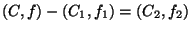 $ (C,f)-(C_1,f_1) = (C_2,f_2)$