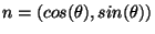 $ n= (cos(\theta),sin(\theta) )$