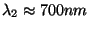 $ \lambda_2\approx 700nm$