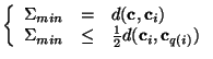 $ \Sigma_{min}=d(\col,\col_i)$